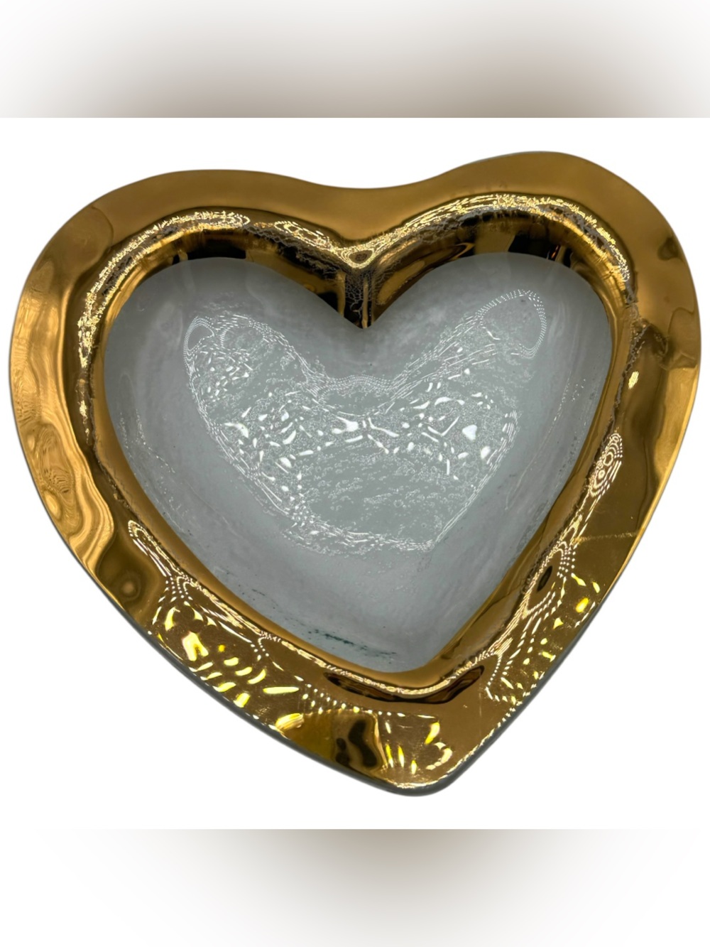 ANNIEGLASS 24K Gold
Roman Antique 8" Heart Bowl